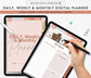 📆 Undated Digital Planner for iPad & Tablet – Aesthetic Hyperlinked Daily, Weekly & Monthly Planner with Stickers | GoodNotes & Notability Compatible