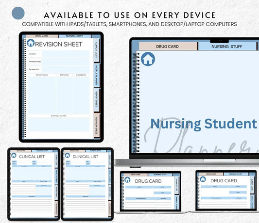 👩‍⚕️ Nursing Student Digital Planner – Ultimate Clinical & Study Organizer