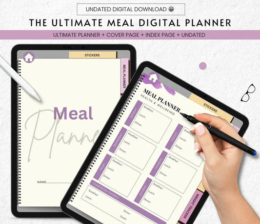 🥗 Meal Planner Digital Journal – Food, Grocery & Nutrition Tracker