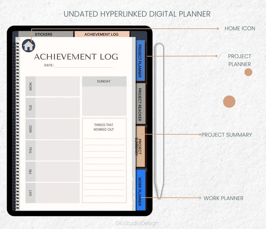 📂 Work & Project Digital Planner – Task, Goal & Productivity Organizer